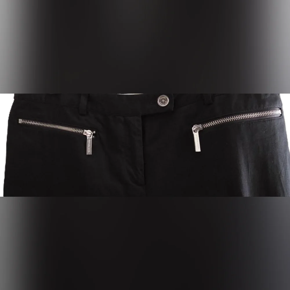 MMK Black Dress Pants with Silver Zippers Size 8 - Picture 3 of 12